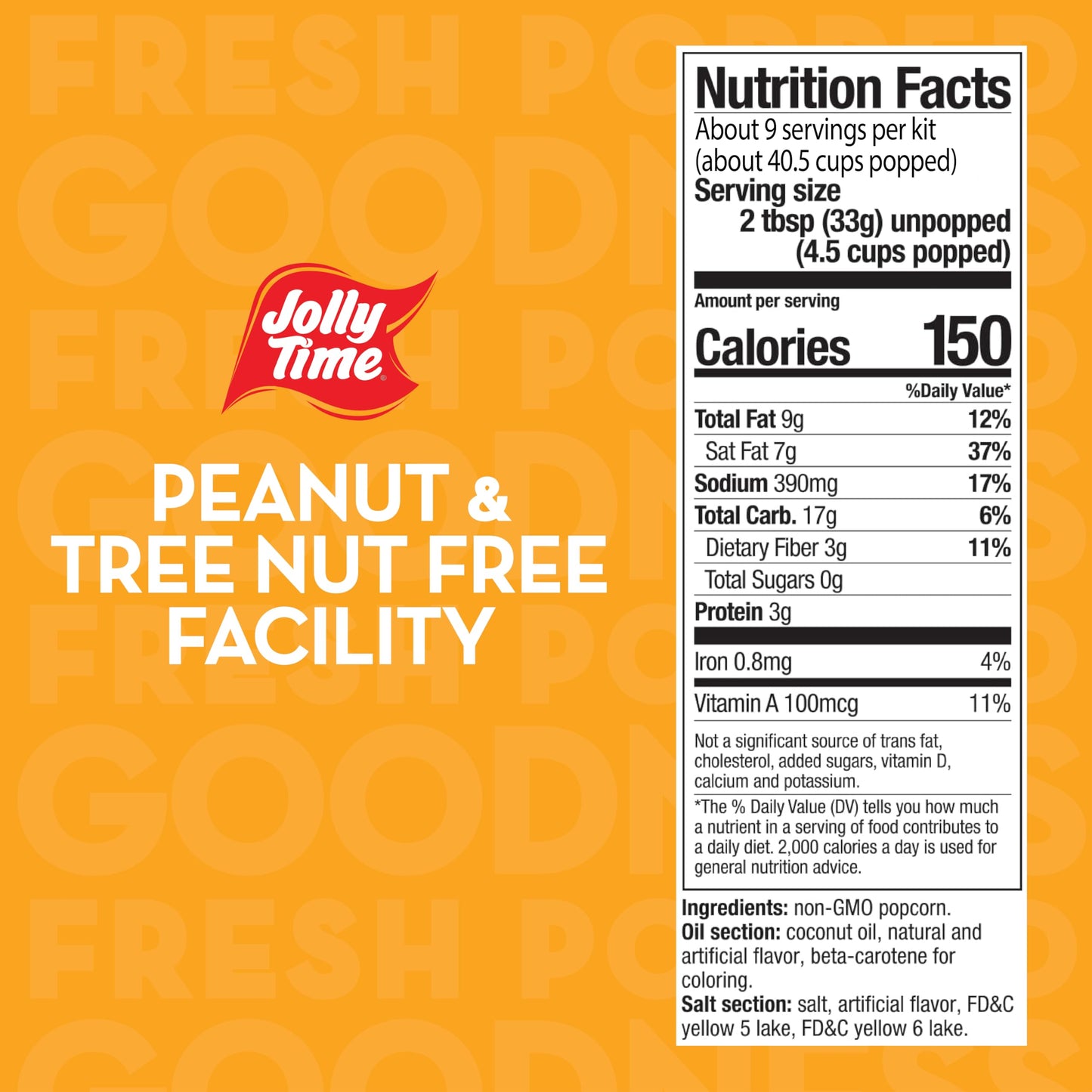 Jolly Time All in One Popcorn Kit, Portion Packets with Kernels, Oil, Salt, 24 Pack, 10.5 Ounce