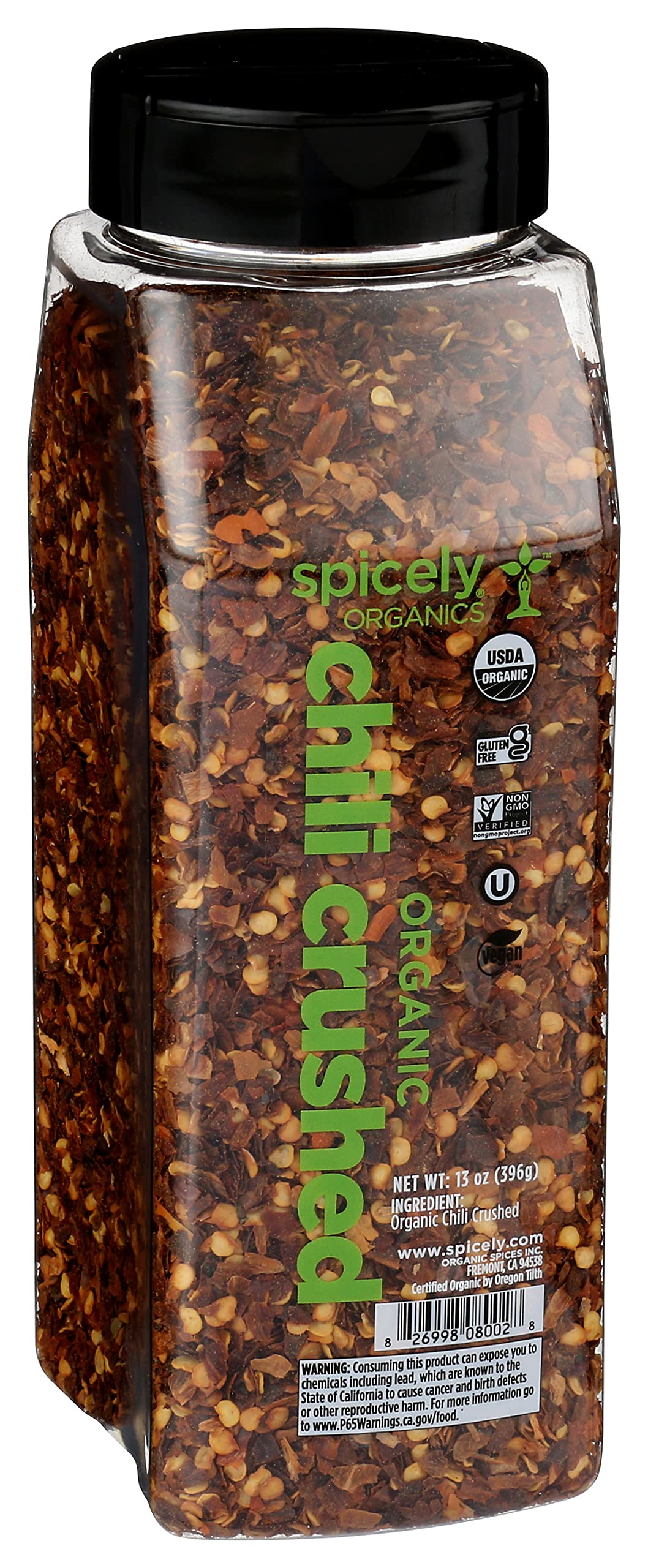 Spicely Organics - Chili Organic Crushed - Case Of 2-13 Ounces