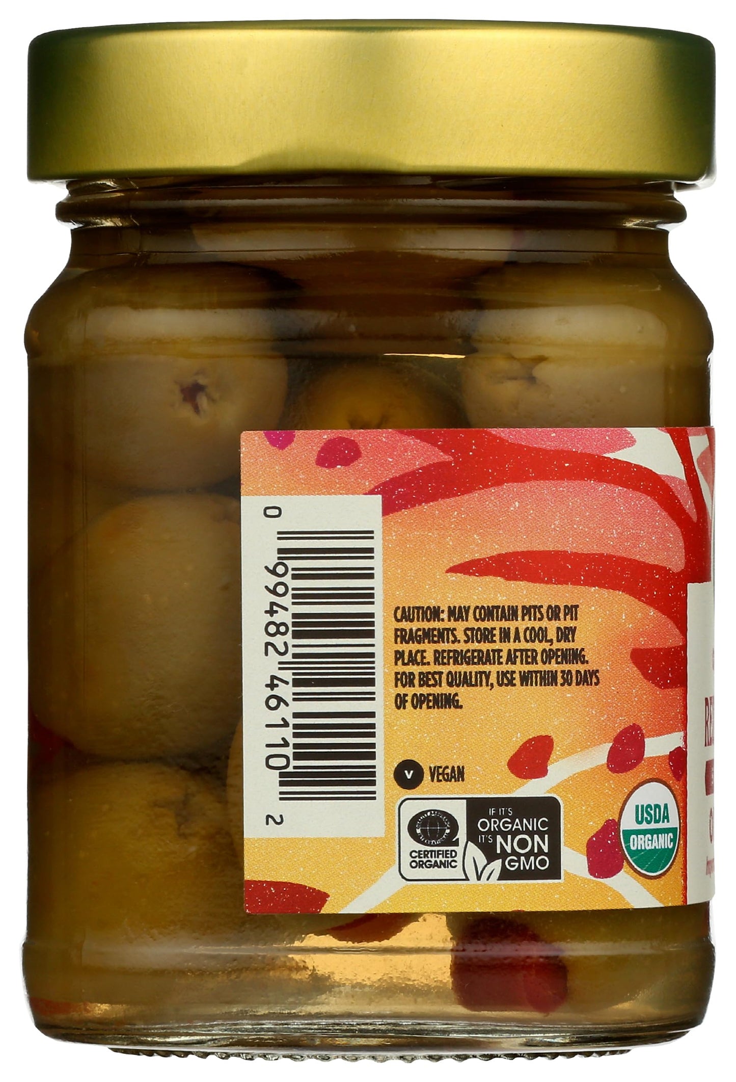 Whole Foods Market, Organic Red Pepper Stuffed Olives, 4.23 oz