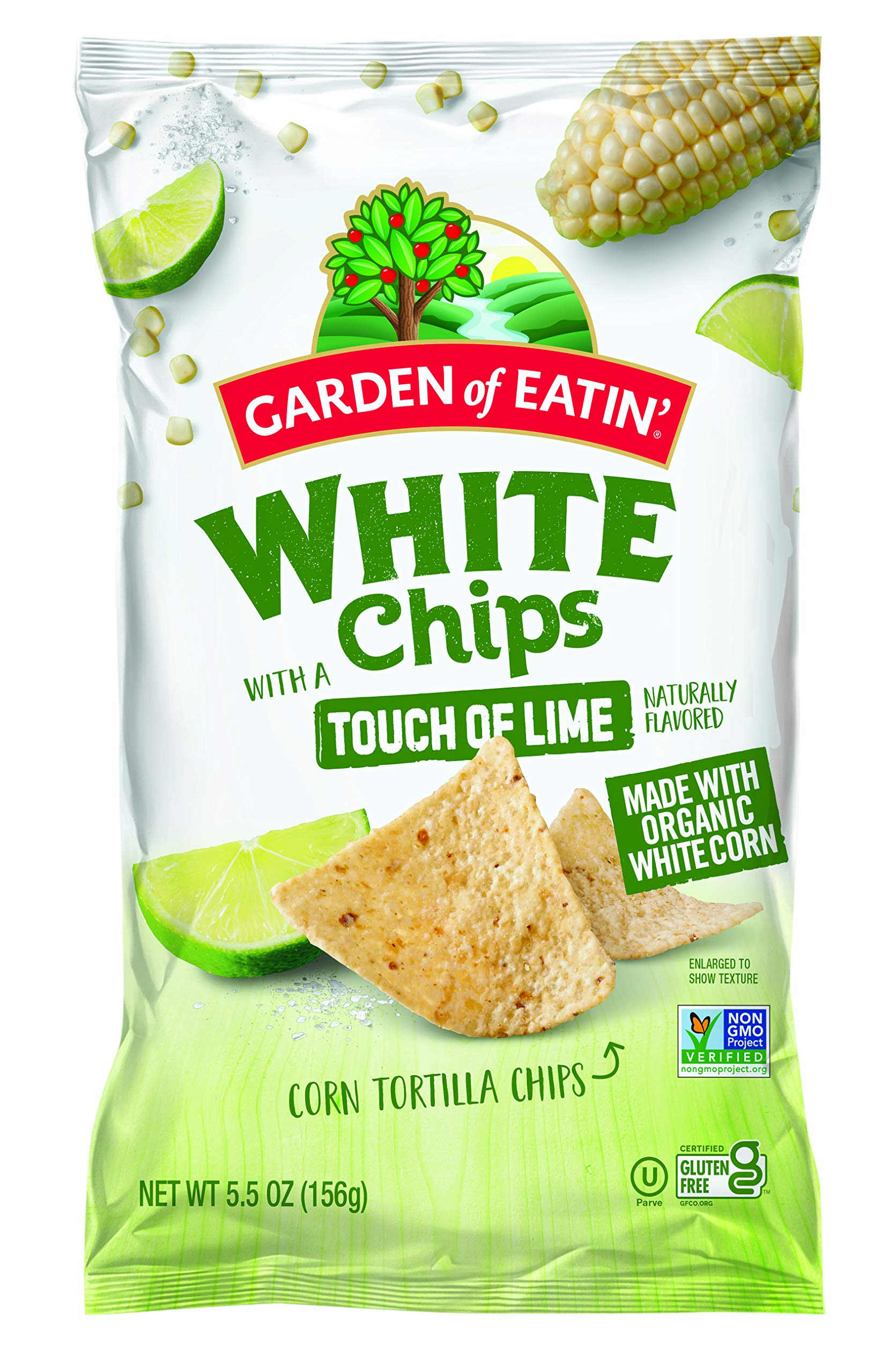 Garden of Eatin' Tortilla Chips, Lime, White Chips with a Touch of Lime, 5.5 oz (Pack of 12)