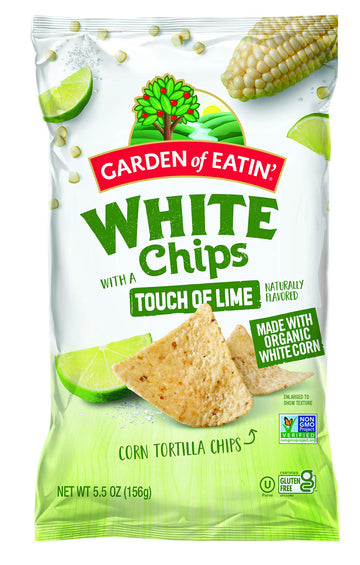 Garden of Eatin' Tortilla Chips, Lime, White Chips with a Touch of Lime, 5.5 oz (Pack of 12)