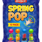 Spring Pop Finger Sucker Kids Candy on a Spring - Assorted Fun Flavors 24 Count (12 Individually Wrapped Pack of 2) Kosher Fun L