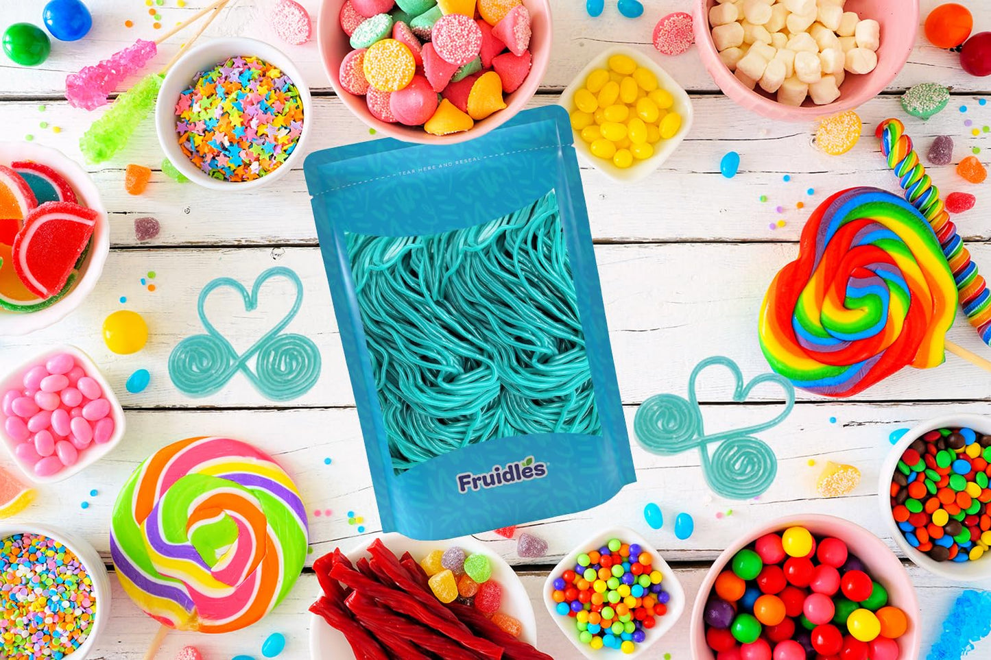 Blue Raspberry Licorice Laces, Licorice Rope Gummies Candy For Parties, Birthdays, Events, And More (2 Pounds)