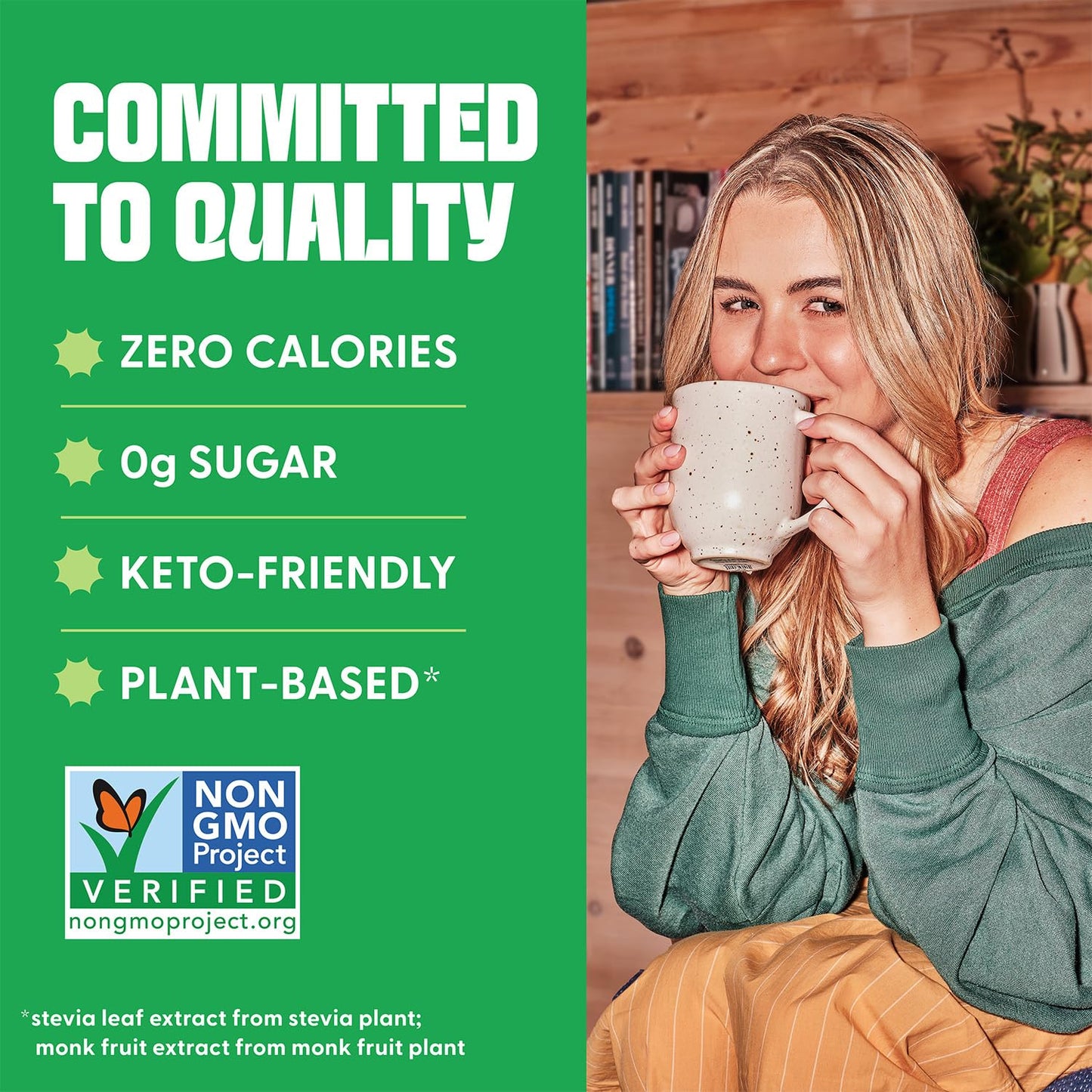 Whole Earth Sweetener Co. Stevia and Monk Fruit Sweetener  Erythritol Sweetener  Sugar Substitute  Zero Calorie Sweetener  1 000 Stevia Packets (Packaging May Vary)  70.54 Ounce