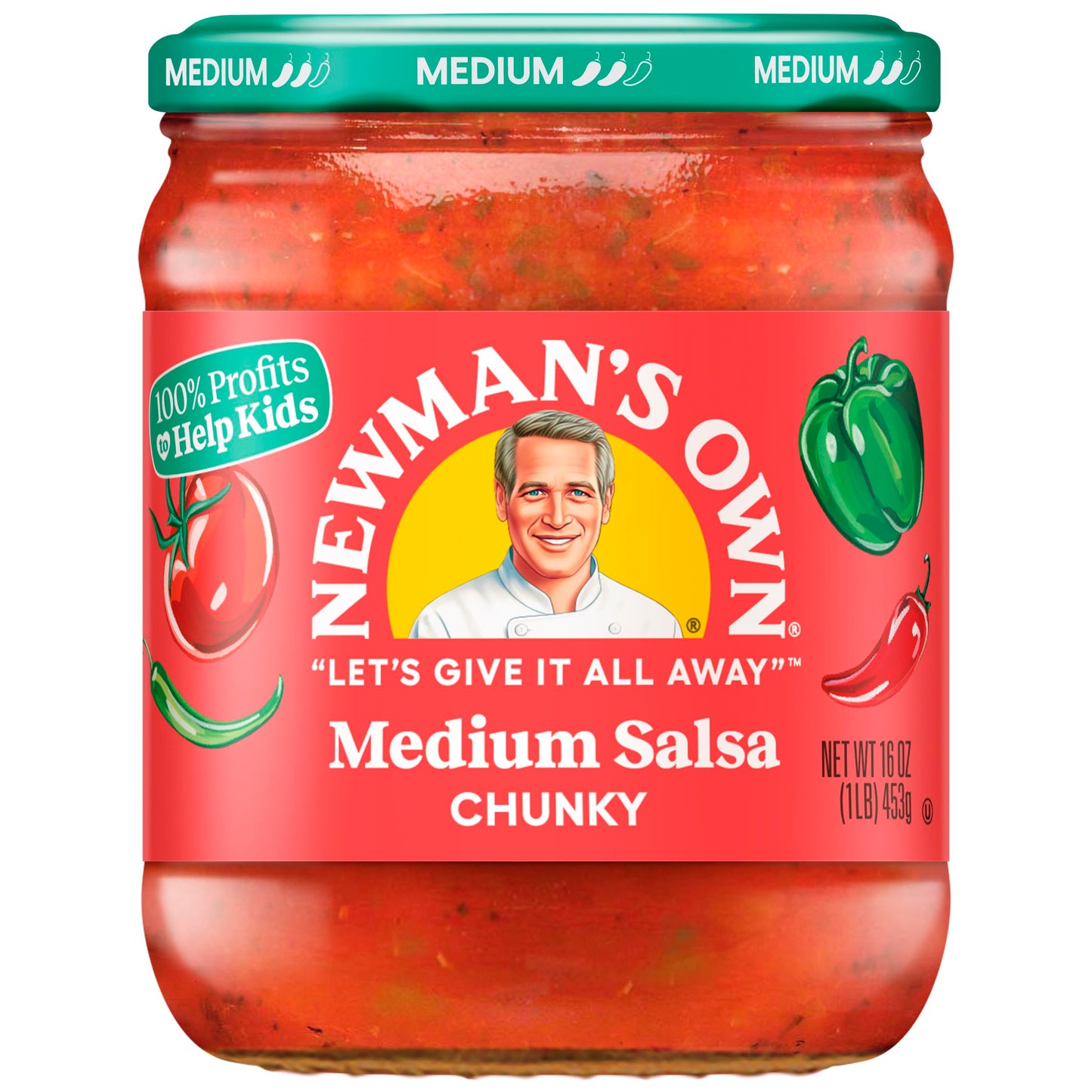 Newmans Own Salsa, Medium Chunky, 16 Oz