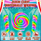 Primary Colors Candy Large Swirl Lollipops 12pk - Individually Wrapped Rainbow Candy for Party Favors