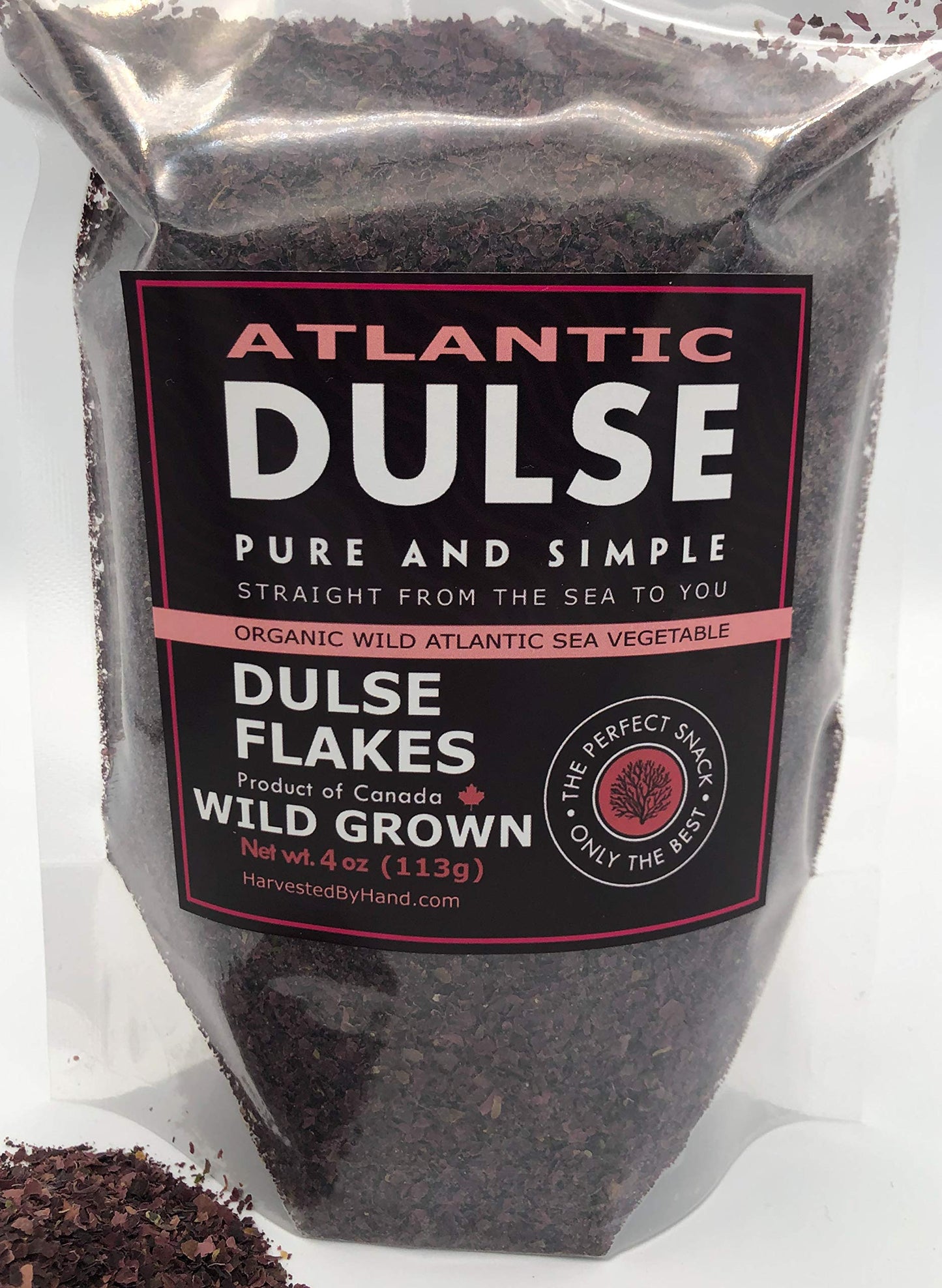 Chaga Atlantic Dulse Flakes, Organic Seaweed, 4 oz, Wild Harvested, Sustainably Sourced