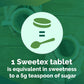 Sweetex Calorie Free Sweetener compact pieces, Model 41-94-829, Size 9.7 cm x 2.9 cm x 14.6 cm