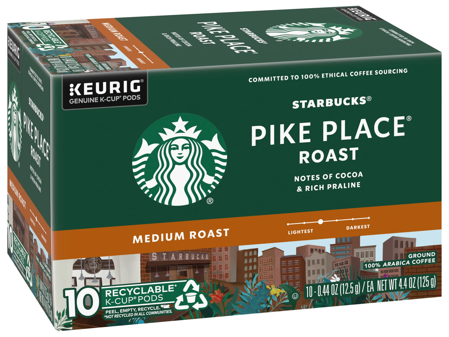 Starbucks Pike Place Roast Medium Keurig K-Cups - 0.44 Oz - 10 Ct - 2 Pk