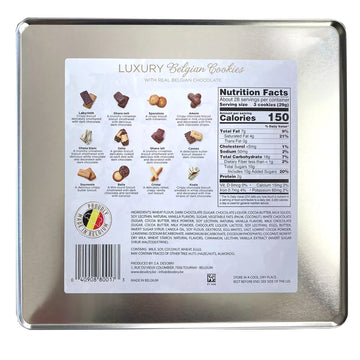 Desobry Belgian Chocolate Cookie Assortment, 800g, 21.69 x 9.80 x 23.29 cm