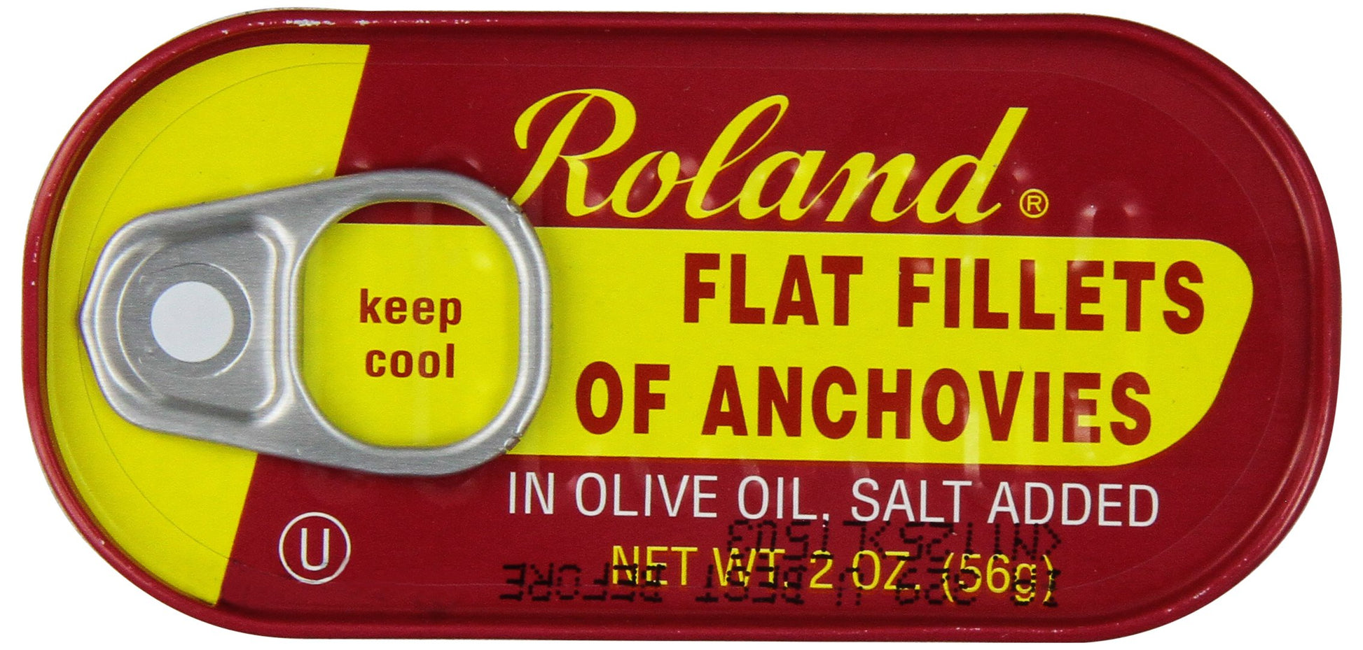 Roland Foods Flat Anchovy Fillets Packed In Olive Oil, Wild Caught, 2 Oz Can