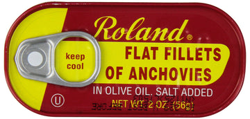 Roland Foods Flat Anchovy Fillets Packed In Olive Oil, Wild Caught, 2 Oz Can