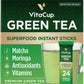 VitaCup Green Tea Instant Packets - Matcha, Moringa, B Vitamins, 24 Count