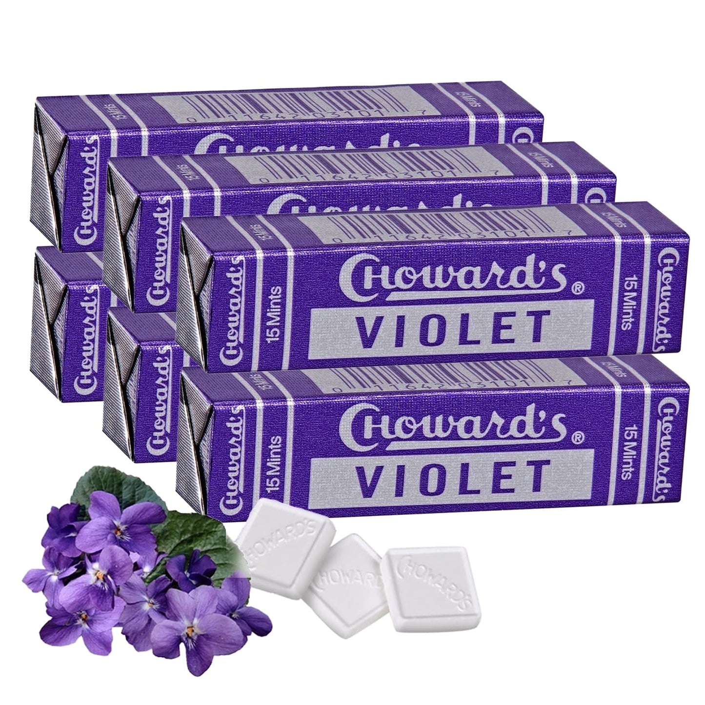 Choward's Violet Mints Candy | Bold Aromatic Flavor | Perfect for Snacks in Lunchboxes, Travel, Sharing, and Gifting | Nostalgic