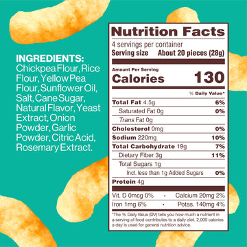 Hippeas Chickpea Puffs, Groovy White Cheddar, 4 Ounce (Pack of 6), 4g Protein, 3g Fiber, Vegan, Gluten-Free, Crunchy, Plant Prot