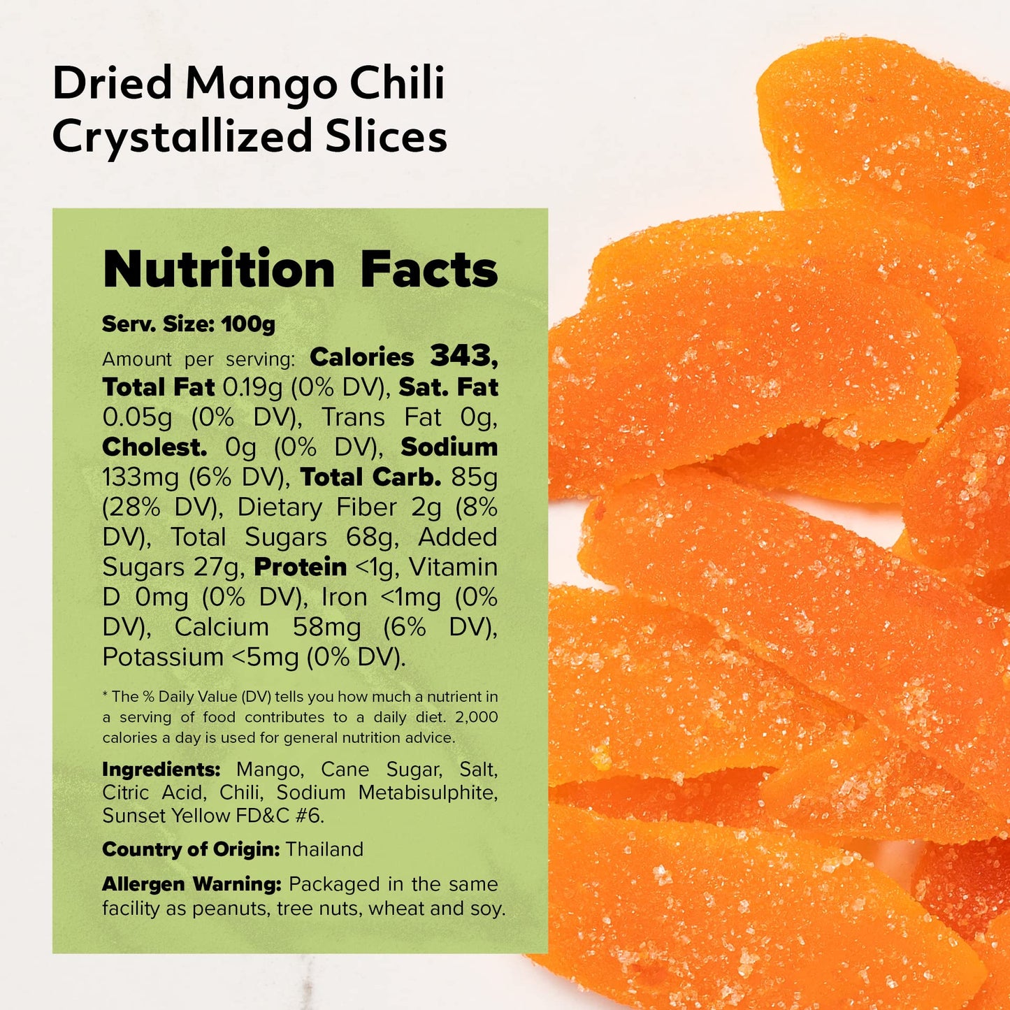 Nuts U.S. - Dried Mango Chili Crystallized Slices | Chili, Salty And Sugary | Vegan | Non-Gmo | Packed In A Resealable Bag!!! (4