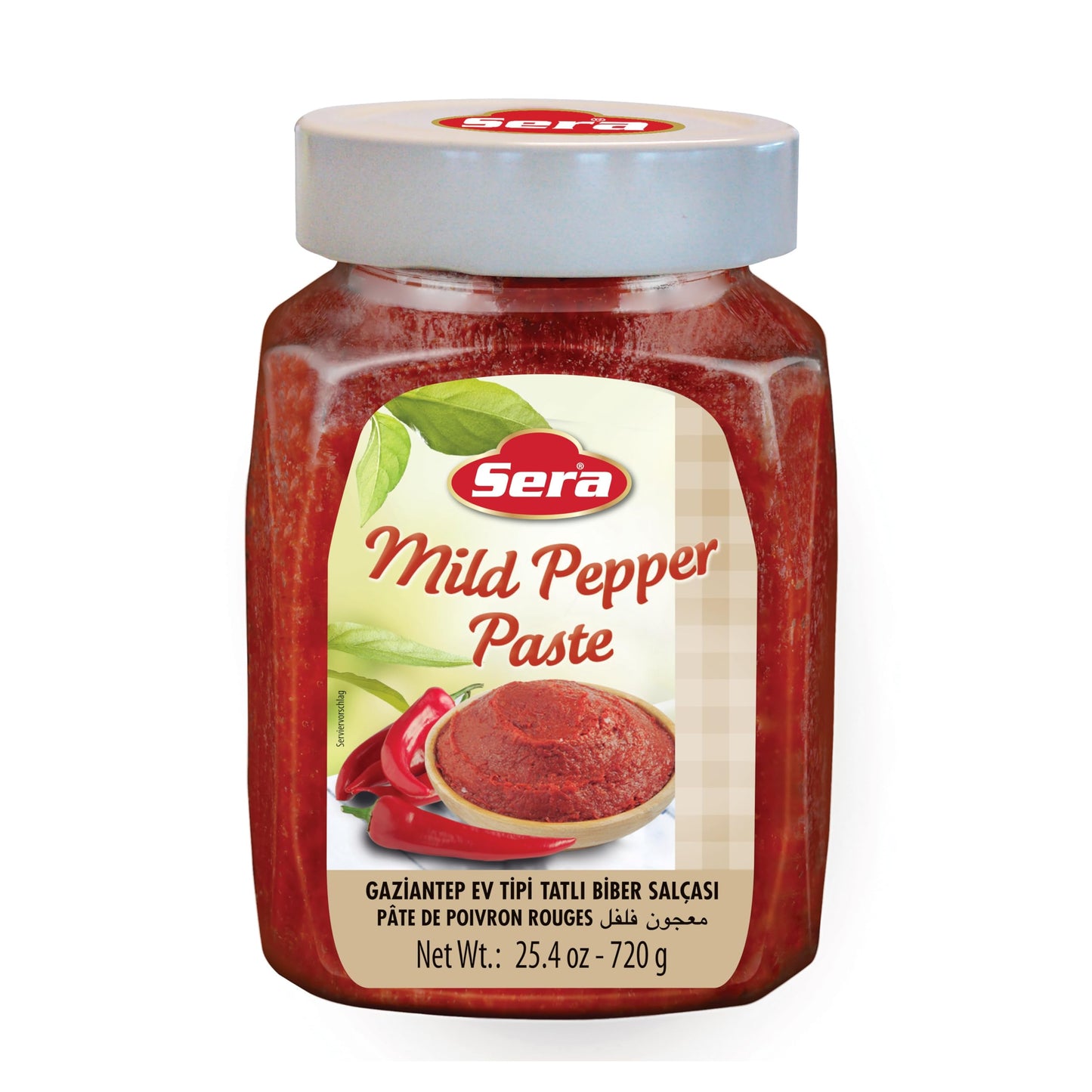 Sera Mild Pepper Paste 25.4 Oz Jar | No Sugar | No Artificial Preservatives | Add A Unique, Peppery Flavor To Your Dishes | Grea