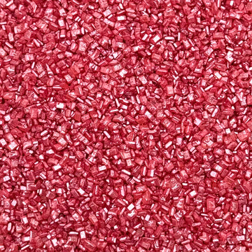 Fancy Sprinkles Ruby Red Fancy Sugar Pearlescent, Sparkly Sugar Crystals (8 Oz)