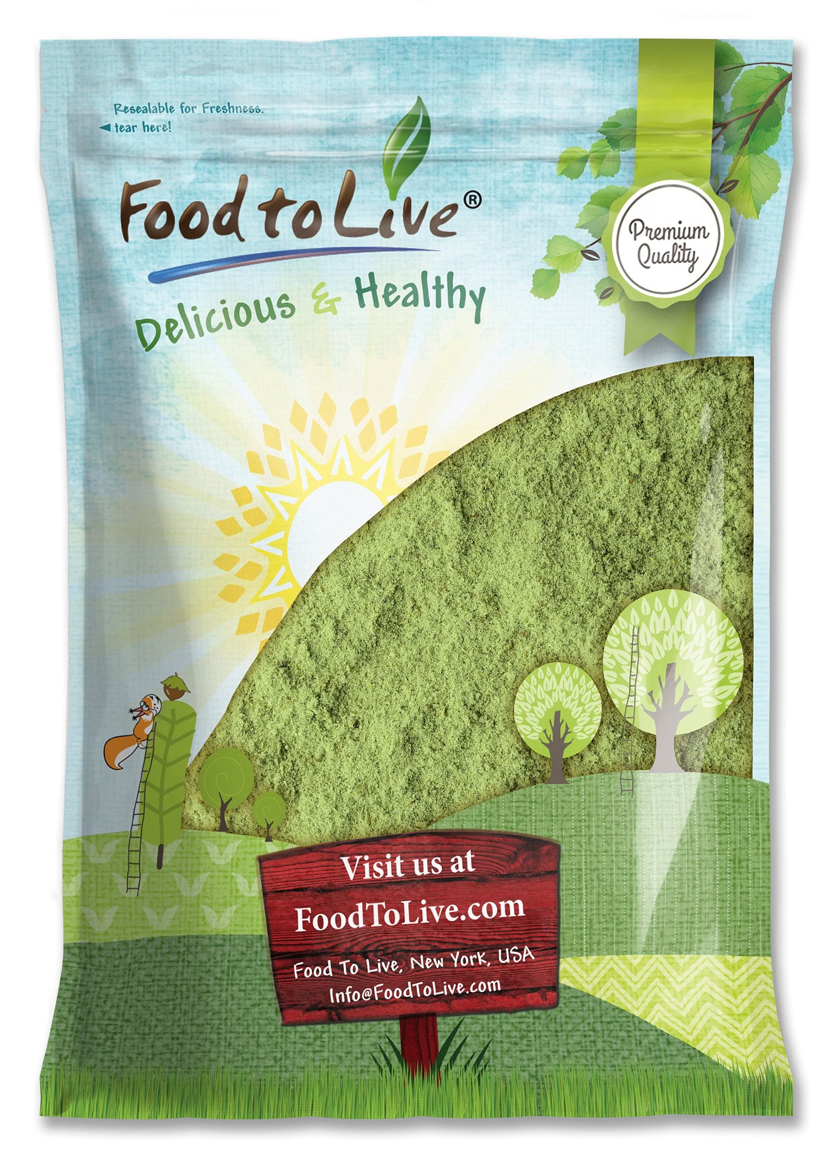 Food to Live Barley Powder, Vegan Superfood, 80 Ounce, Rich in Fiber and Protein