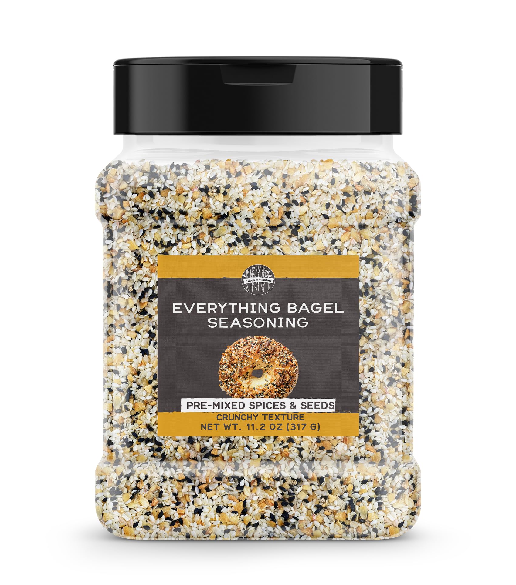 Birch & Meadow Everything Bagel Seasoning, 11.2 Oz, Pre-Mixed Spices & Seeds, Crunchy Texture
