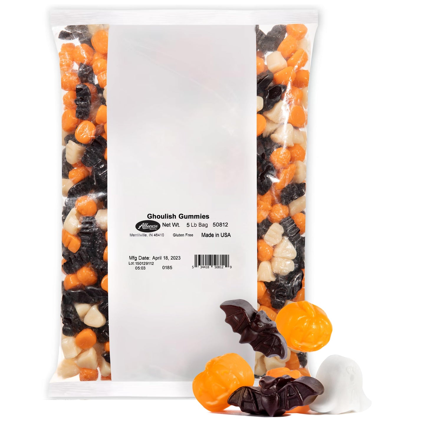 Albanese Worlds Best, Ghoulish Gummies, Halloween Candy, 5Lb Bag For Halloween Party Favors