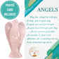 Earth Therapy Pocket Guardian Angel With Serenity Prayer Card - Pink Healing Stone Figurine - Rose Quartz