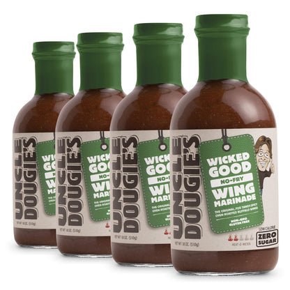 Uncle Dougie s Wicked Good No-Fry Wing Marinade - Pack of 4
