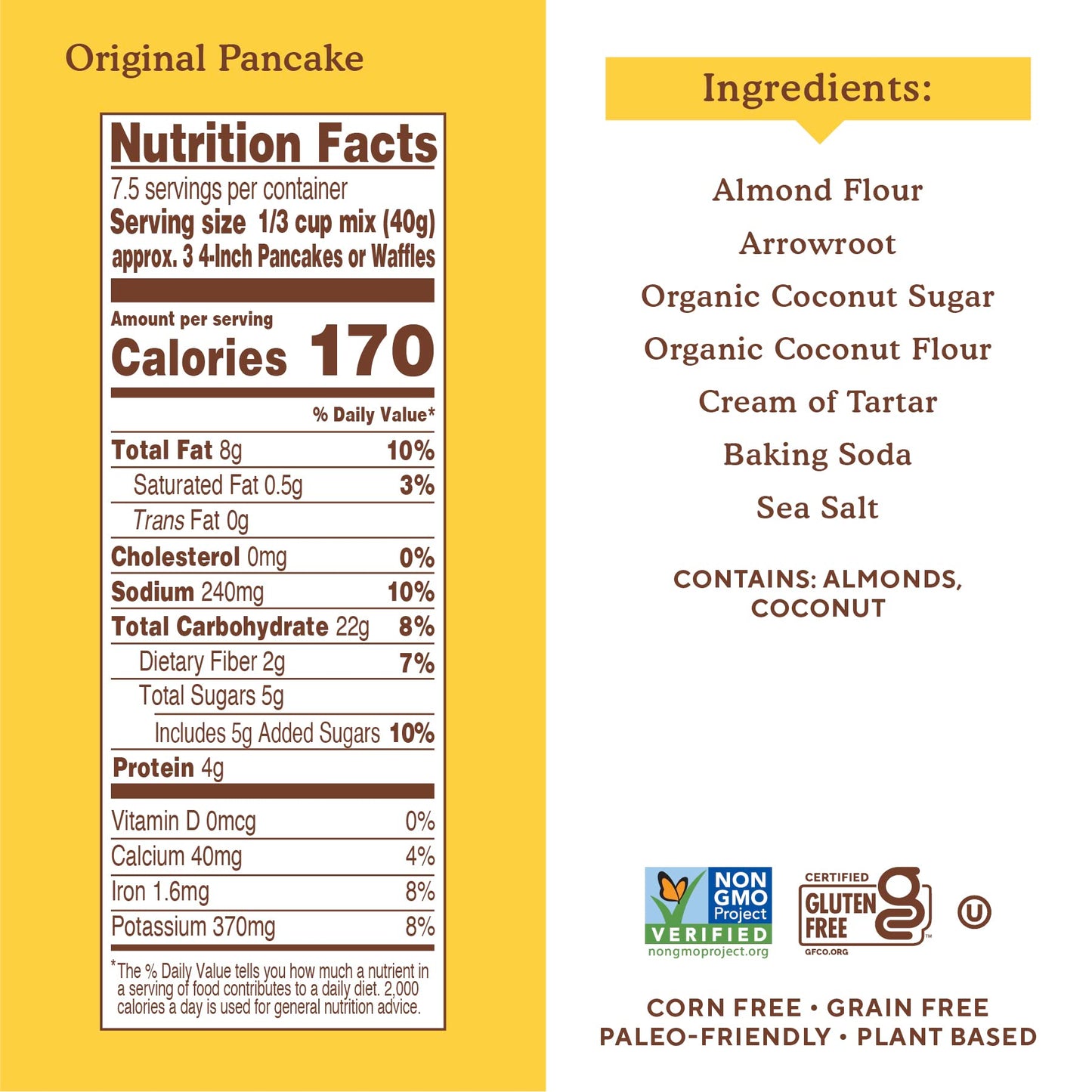Simple Mills Almond Flour Pancake & Waffle Mix, Original - Gluten Free, Plant Based, Paleo Friendly, Breakfast 10.7 Ounce (Pack Of 6)