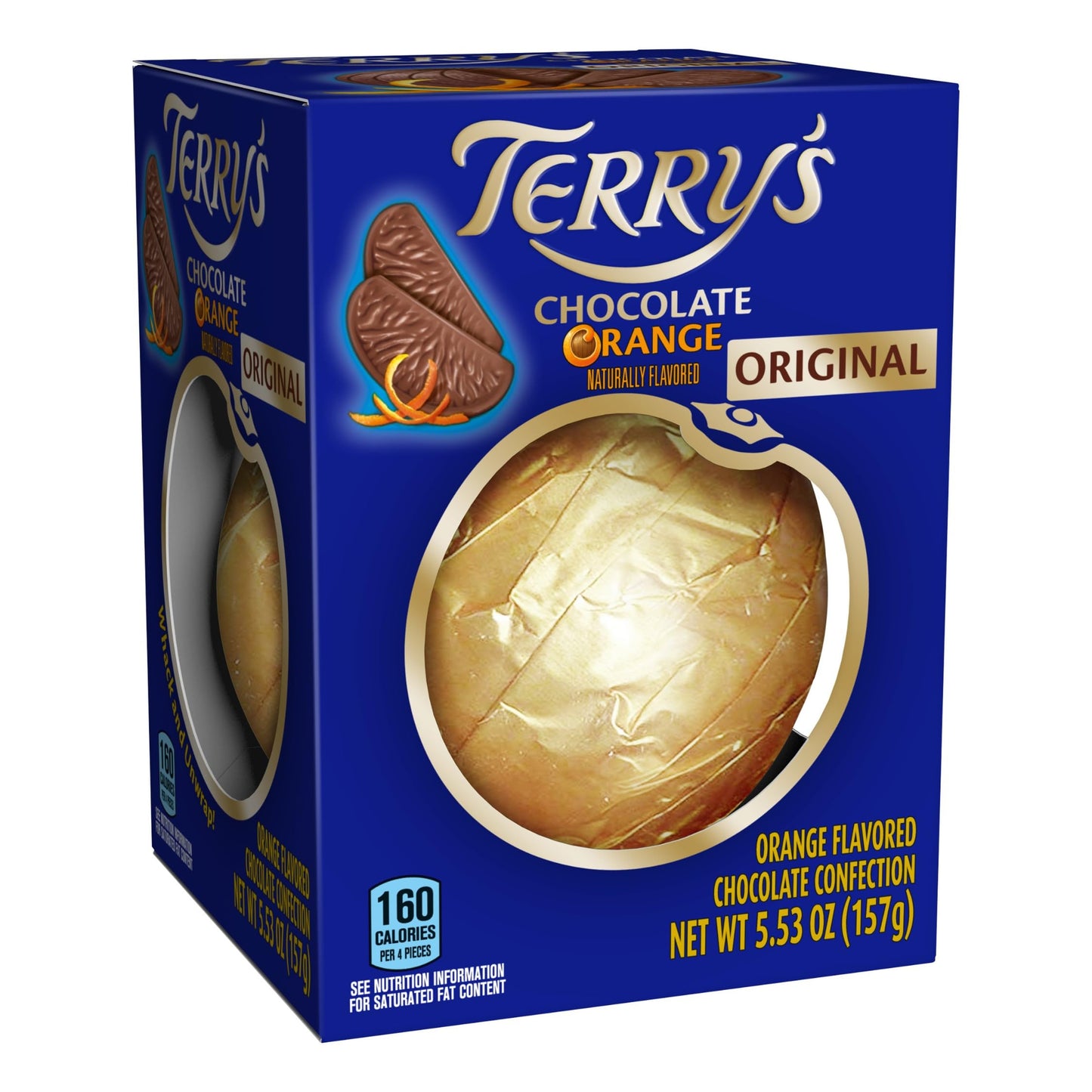 Terry's Milk Chocolate Orange 5.53 oz - Break Apart Chocolate Ball with Real Orange Oil - Perfect Holiday Stocking Stuffer and Party Favor
