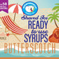 Hypothermias Butterscotch Ready To Use Gallon (128 Fl. Oz) Hawaiian Snow Cone Flavors Syrup - Shaved Ice, 100% Pure Cane Sugar