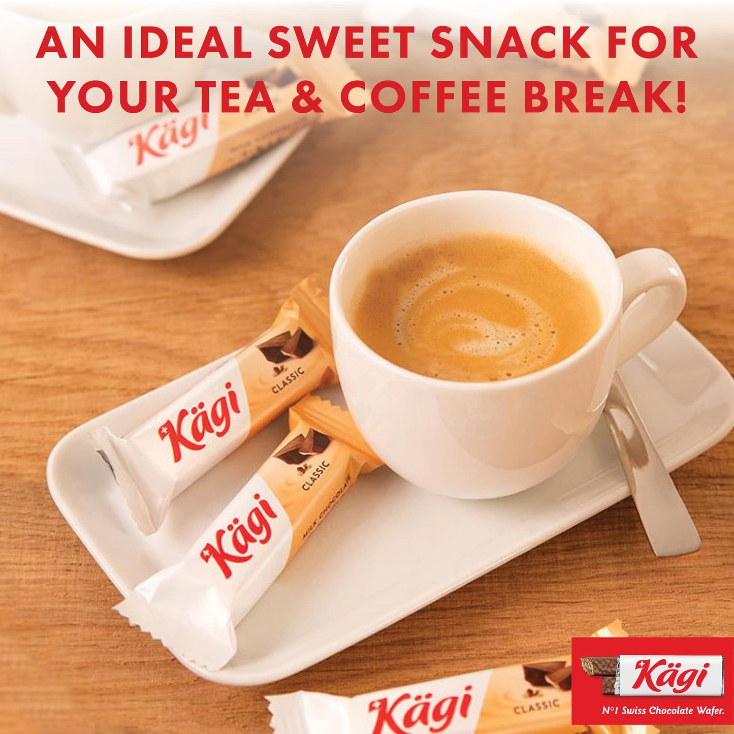 Kägi Swiss Milk Chocolate Covered Wafers, Crispy  , Individually Wrapped, 400g Tin