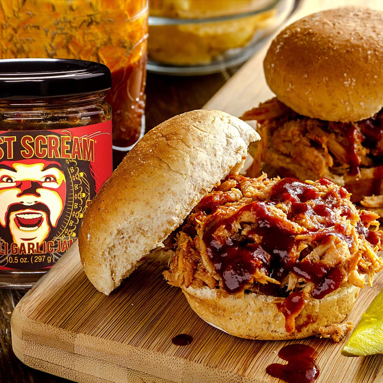 Ghost Scream Hot Sauce - Chili Garlic Jam    (Sweet, Spicy & Smoky) - This Award Winning Recipe (from a World Renowned Chef) Com