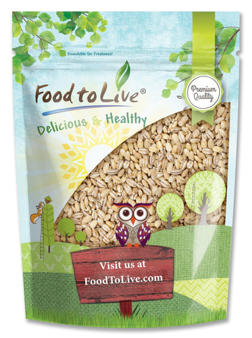 Food to Live - Pearl Barley, 1 Pound Processed Hulled Barley, Cereal Grain, Kosher, Vegan, Bulk. Cooks Faster than Hulled Barley