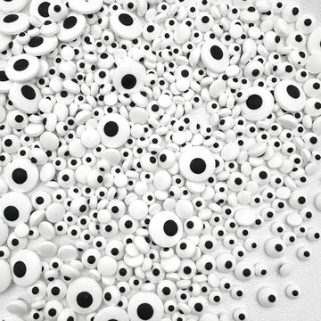 Sarah'S Candy Factory Edible Candy Eyeballs - Medium (0.4 Inches, 2.82 Oz) And Mini (0.3 Inches, 3.1 Oz) Sizes - Cupcake Toppers