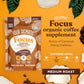 Four Sigmatic Focus Organic Mushroom Coffee Latte, 1500mg Adaptogens, 30 Servings - Energy, Focus & Immune Support, 6.35 Ounce