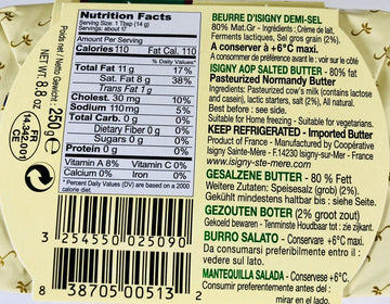 Beurre DIsigny French AOP Butter with Coarse Sea Salt