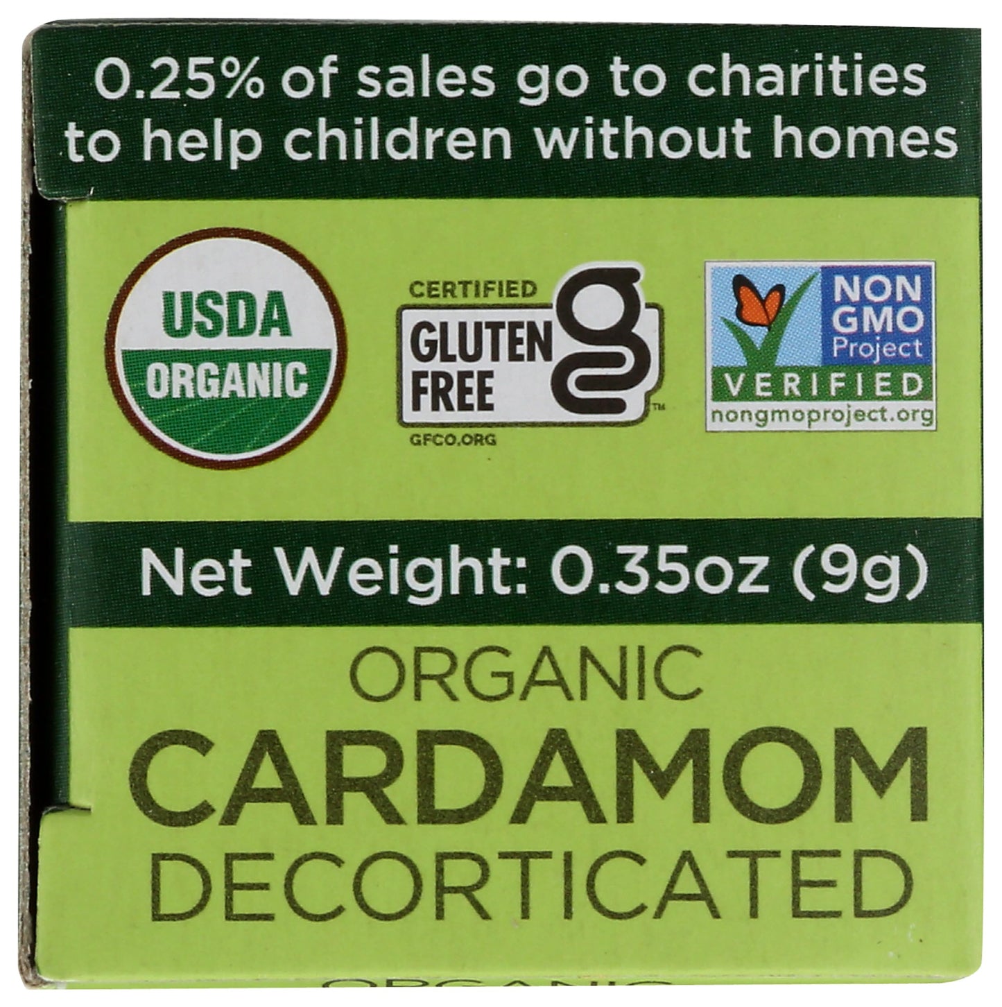 Spicely Organic Cardamom Decorticated 0.35 Ounce Ecobox Certified Gluten Free