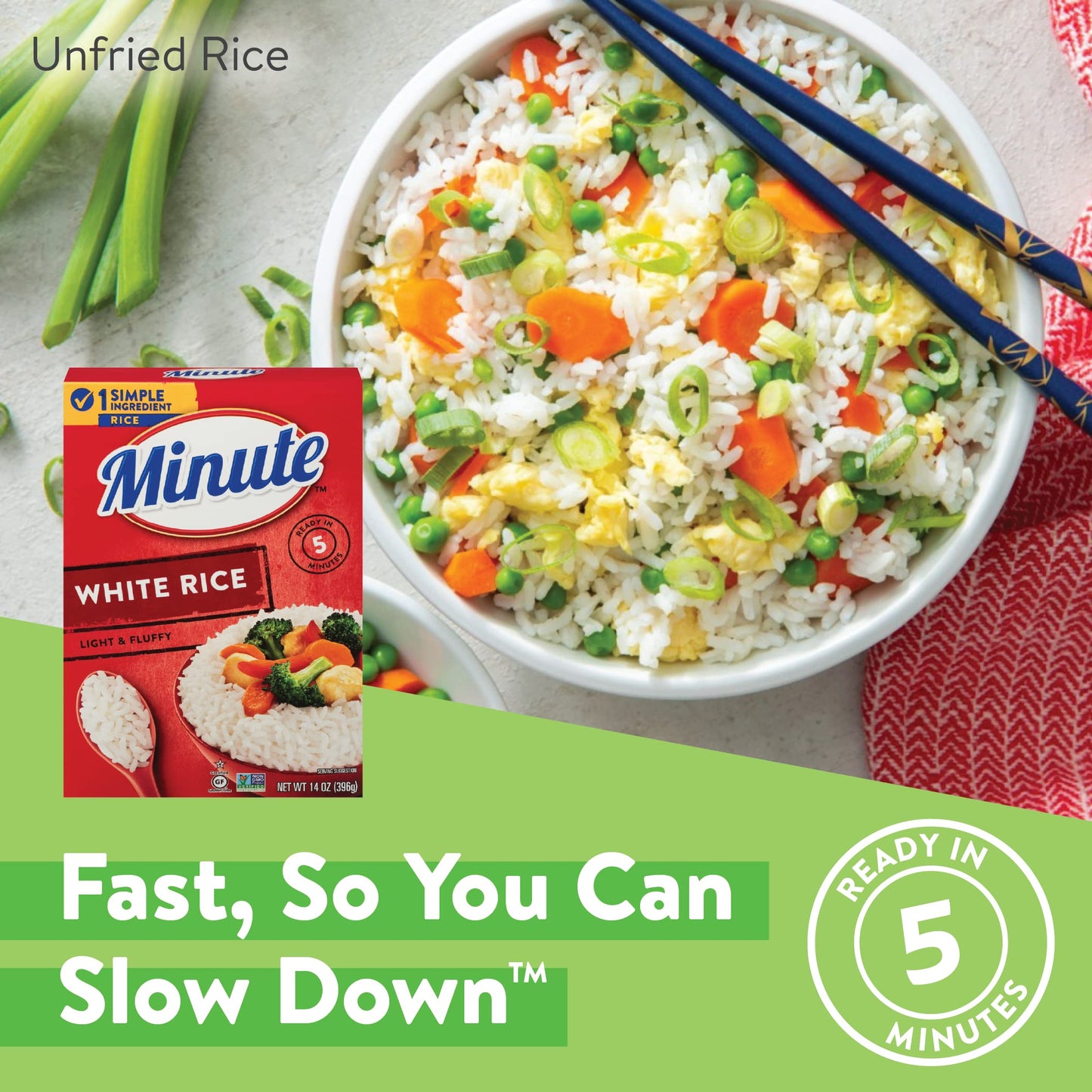 Minute Instant White Rice, 14-Ounce Box, Quick Dinner Meals, White