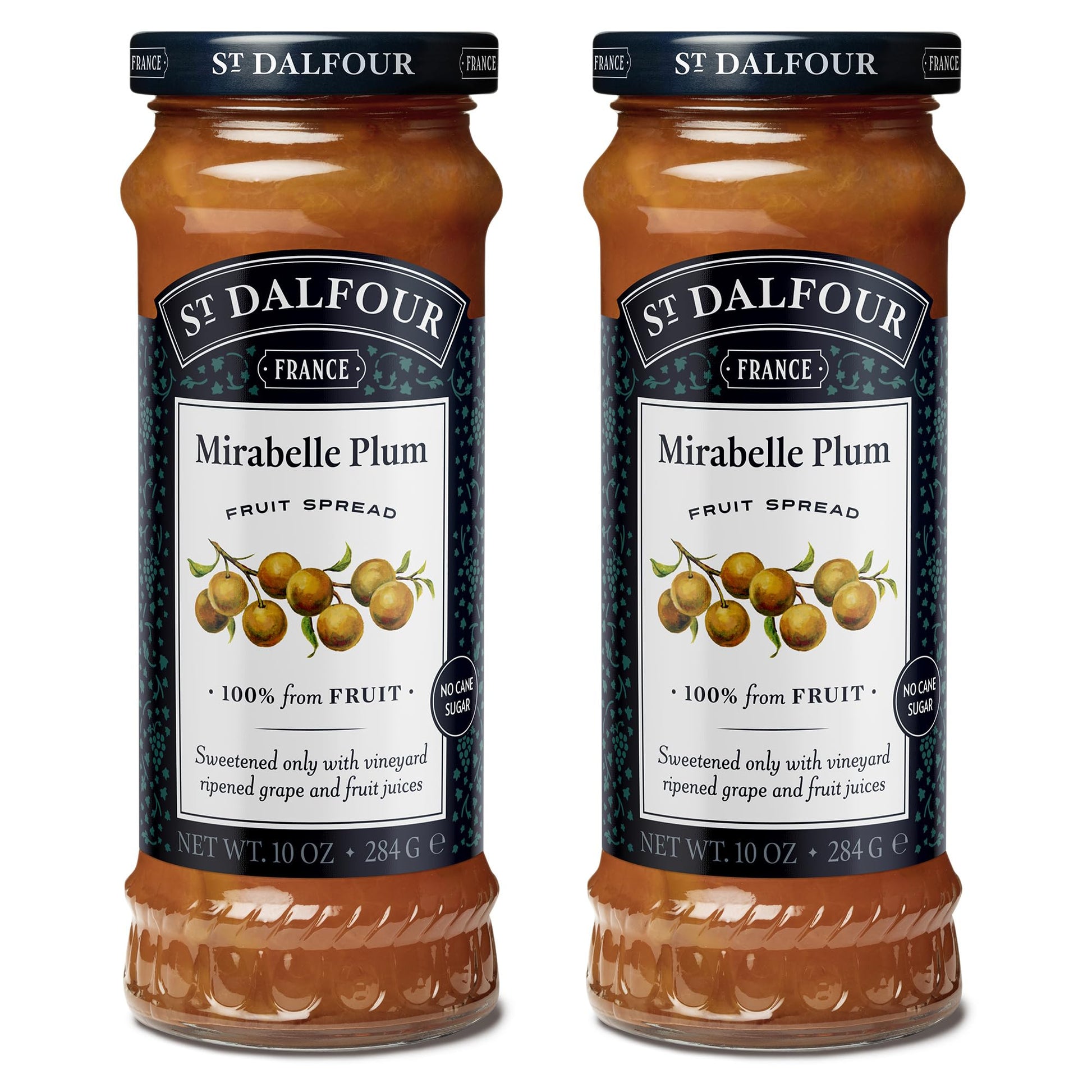 St. Dalfour Mirabelle Plum Fruit Spread - 10oz - 100% from Fruit, No Artificial Ingredients, Non-GMO, No Cane Sugars, All Natura