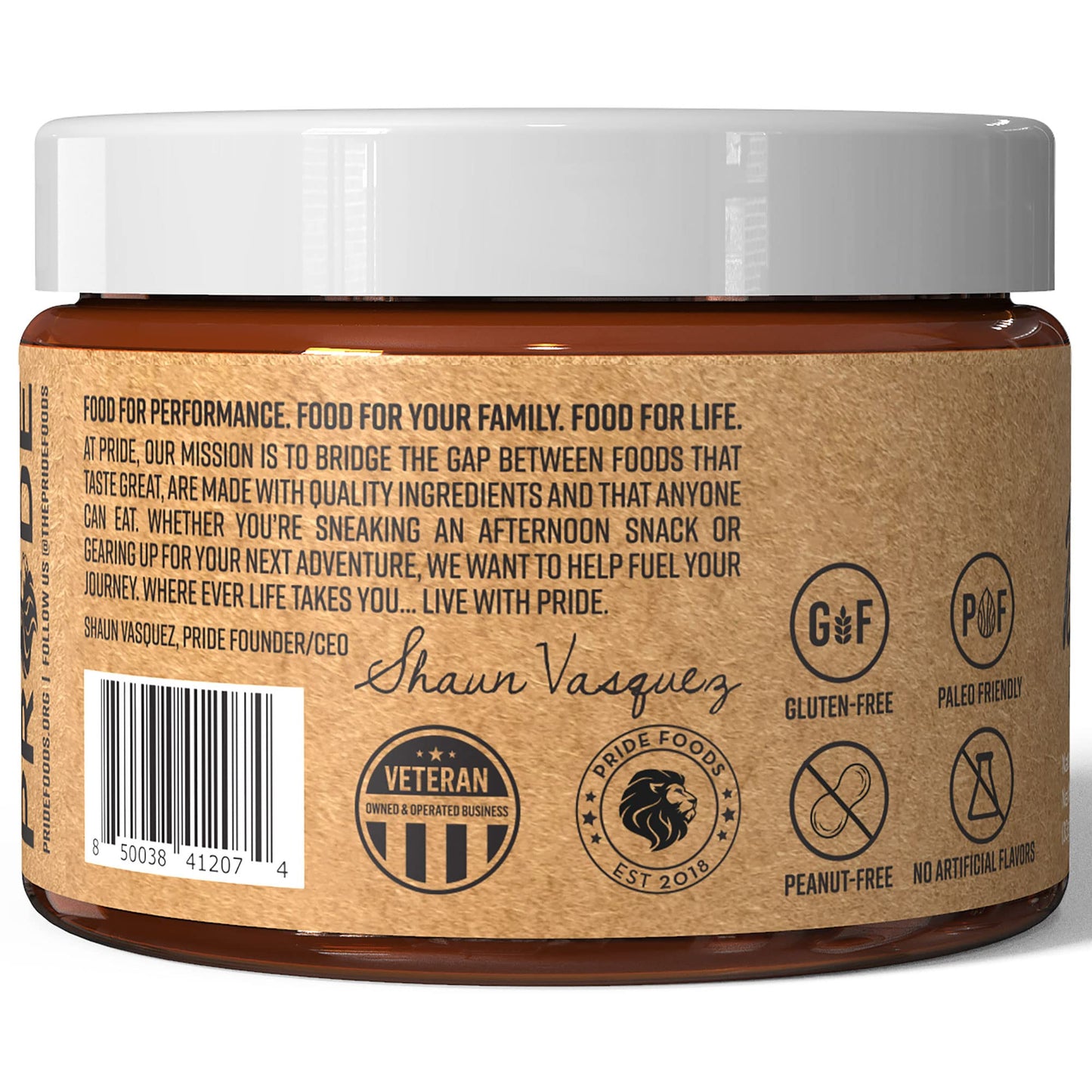 Pride Foods Almond Butter, Gourmet, Paleo, Keto, Gluten-Free, Vegan, 11.85 oz, Brown Sugar Cinnamon