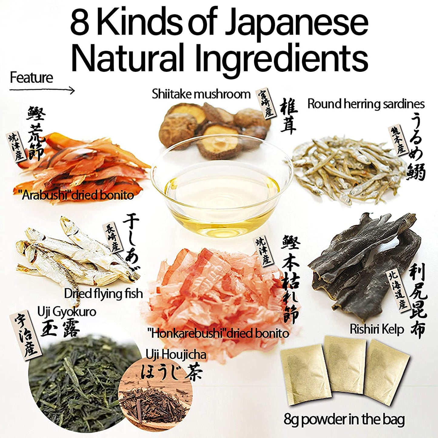 Dashi Stock (Dashi Broth, Dashi Packet), Umami Dashi Soup Stock, Use 7Carefully Selected Ingredients, Made In Japan, 8G  15Pacs?