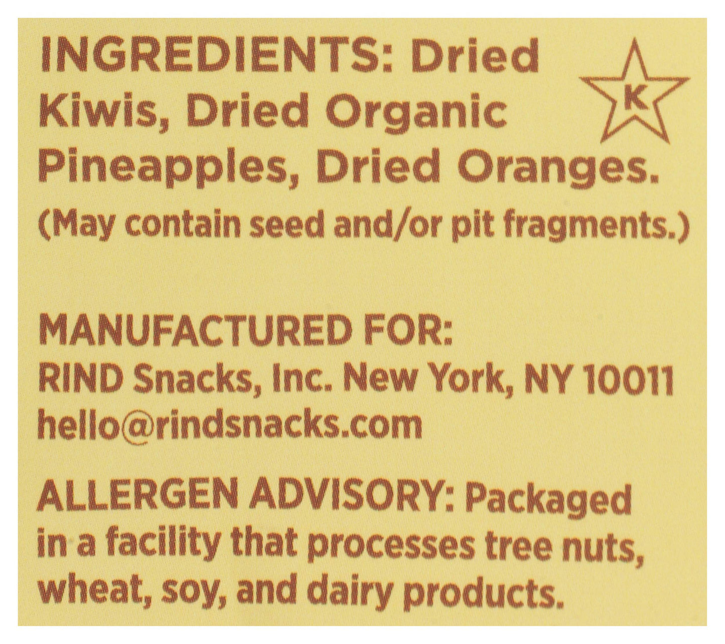 RIND Dried Tropical Fruit Blend 3 OZ