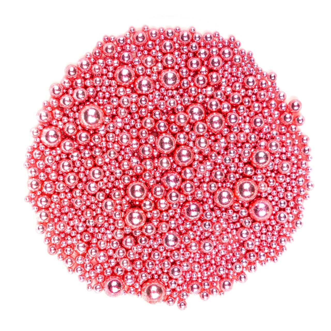 Dazzjoy Edible Rose Gold Pearl Sugar Candy Sprinkles, Mix Size, 4.58Oz, Sprinkles For Cupcake Decorating, Baking Cake Decoration