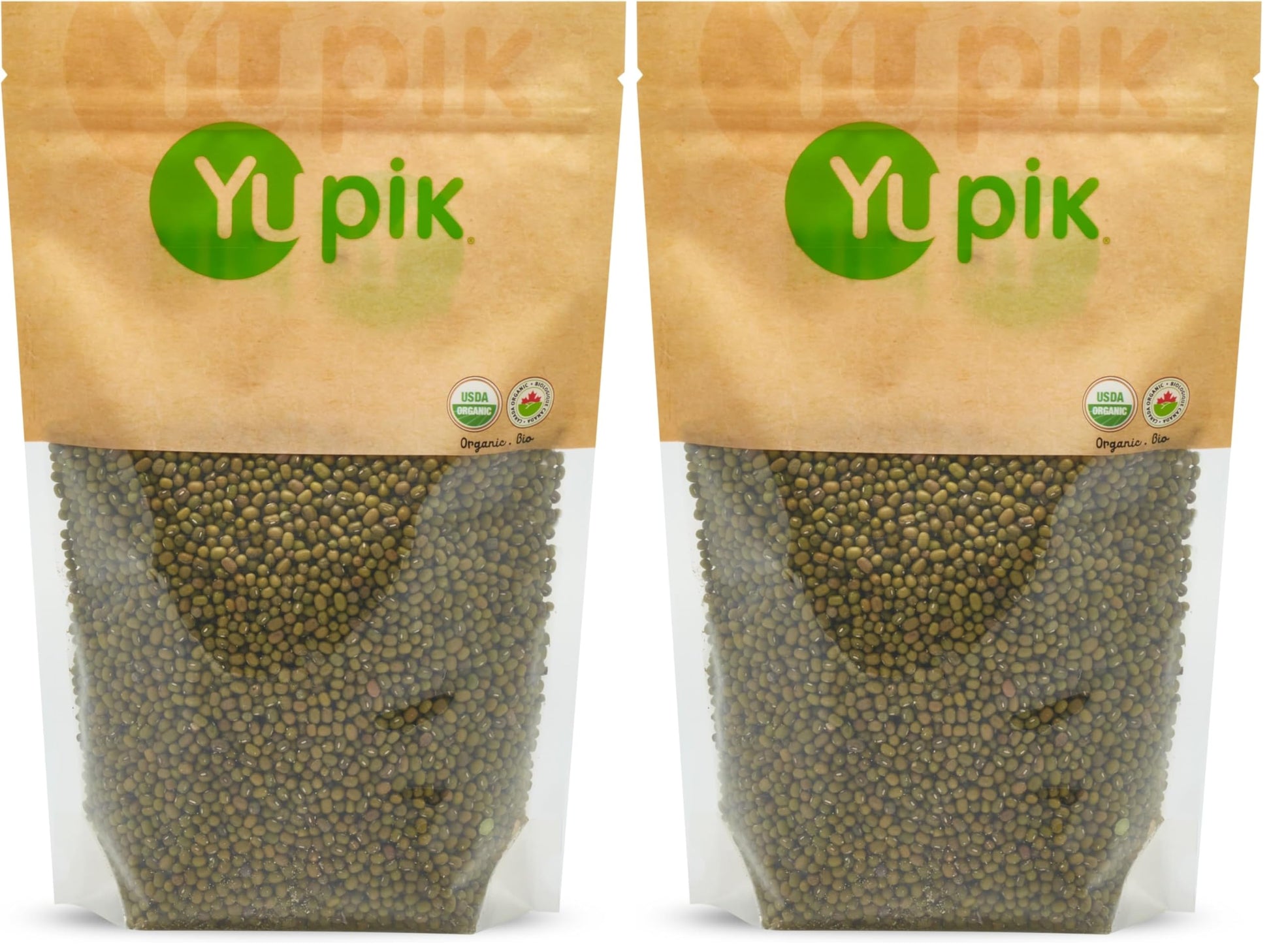 Yupik Organic Mung Beans, 2.2 lb, Non-GMO, Vegan, Gluten-Free (Pack of 2)