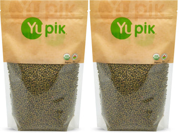 Yupik Organic Mung Beans, 2.2 lb, Non-GMO, Vegan, Gluten-Free (Pack of 2)