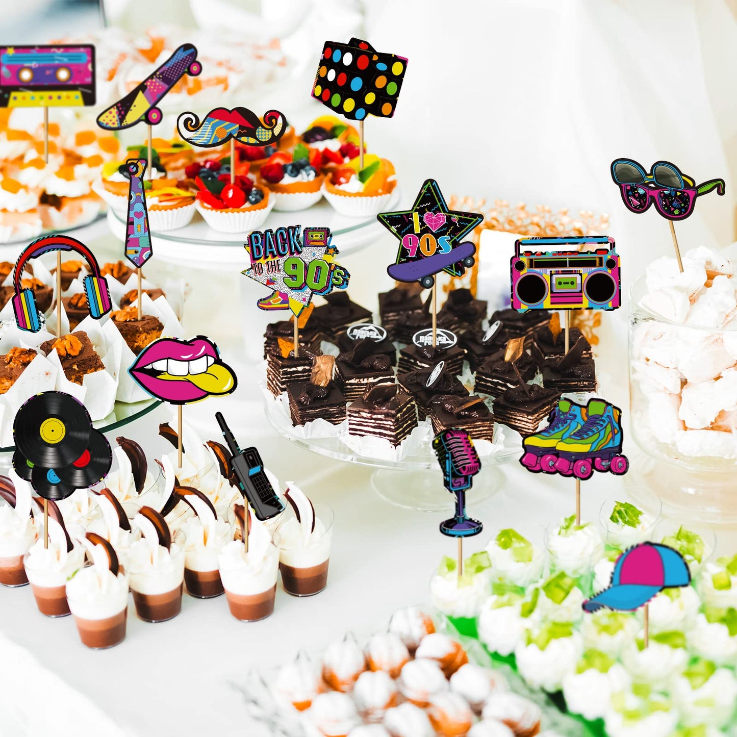 32 Pieces Cupcake Topper Theme Birthday Party Decorations For Adults Party Decorations Totally Party Supplies Diy Dessert Cupcak
