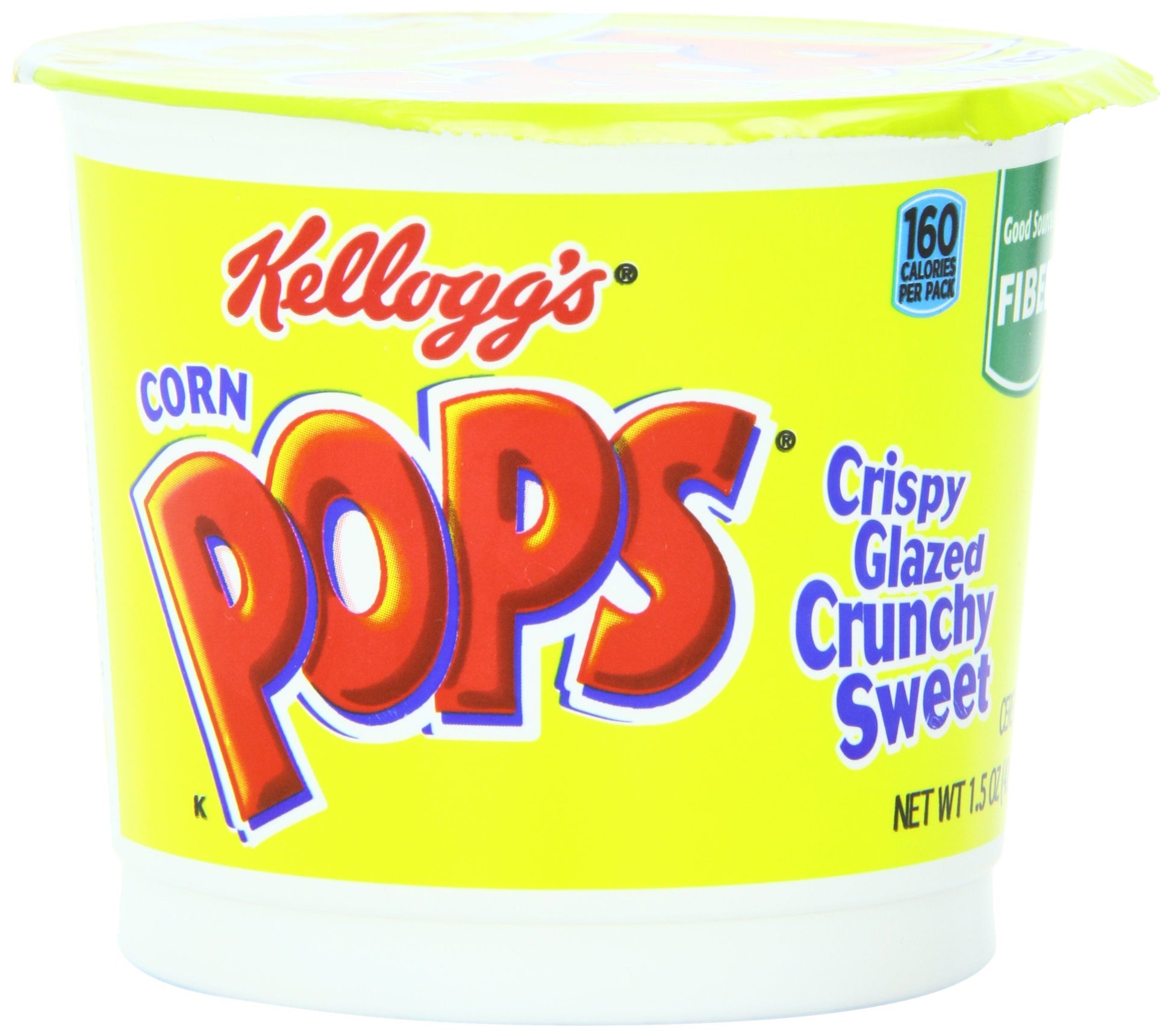 Kelloggs Corn Pops Breakfast Cereal, 1.5 Ounce Single Serve Cup, 6 Cups Total
