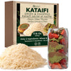 Kataifi Shredded Fillo Dough - Authentic Turkish Dried Chopped Kadayif (Kataifi) Pastry  Perfect For Kunafa  Knafeh & Baklava  Dubai Chocolate Freshly Packaged (1.1 Lb  Pack Of 1)