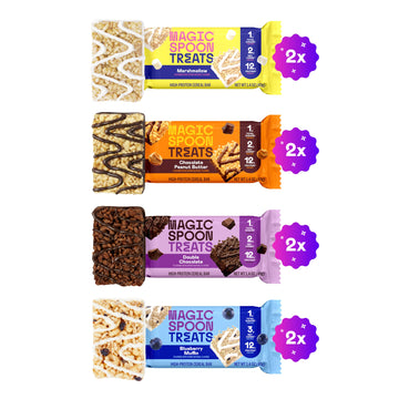 Magic Spoon Treats - High Protein Bars, Low Carb, Keto Friendly, Low Sugar, Crispy Cereal Bar, On-The-Go Healthy Snack (8 Bars, 