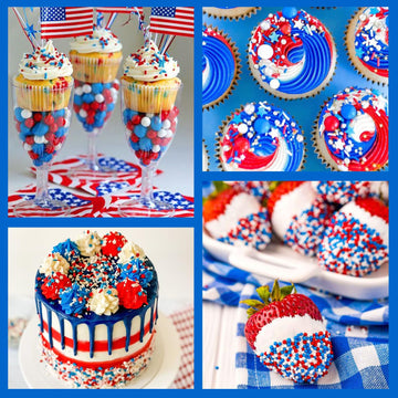 2 Colors Oil Based Food Coloring For The 4Th Of July, Red Blue Edible Food Coloring Gel For Cake Decorating, Sugar, Candy Melts,